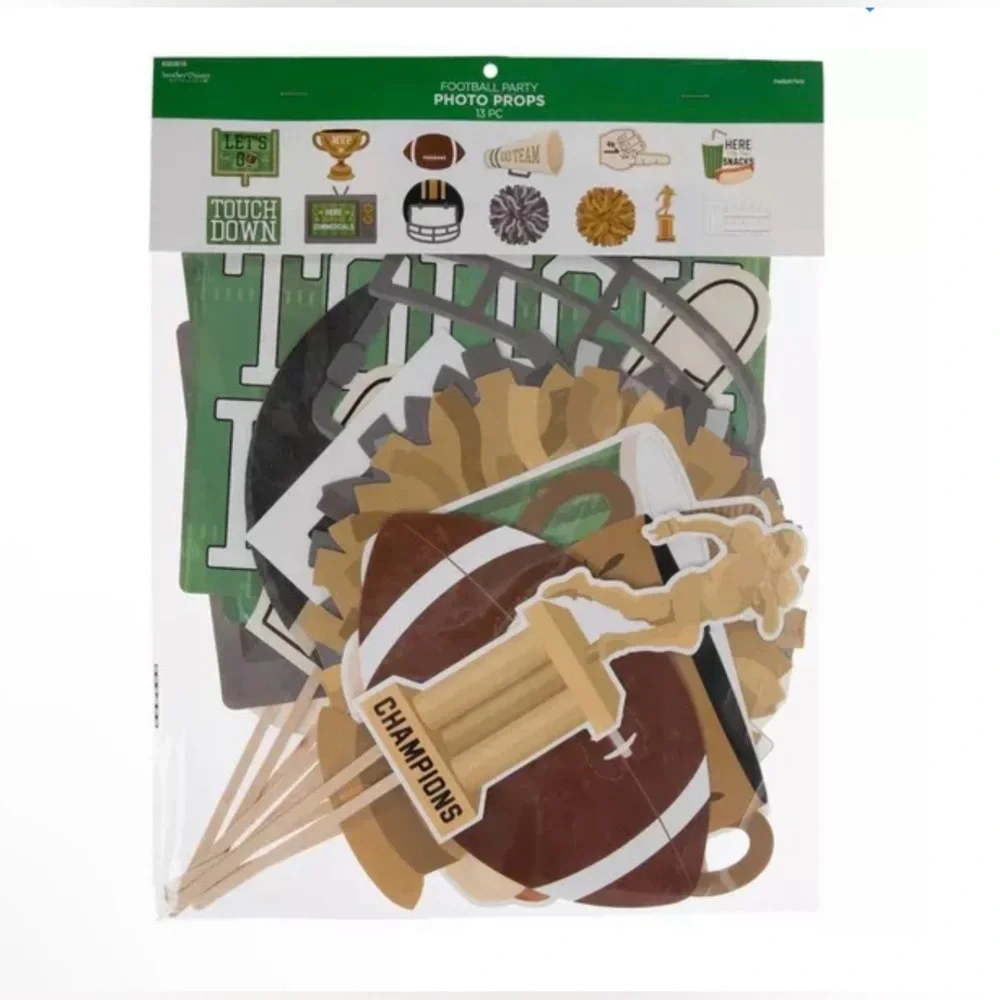 Football Party Photo Booth Props NIP